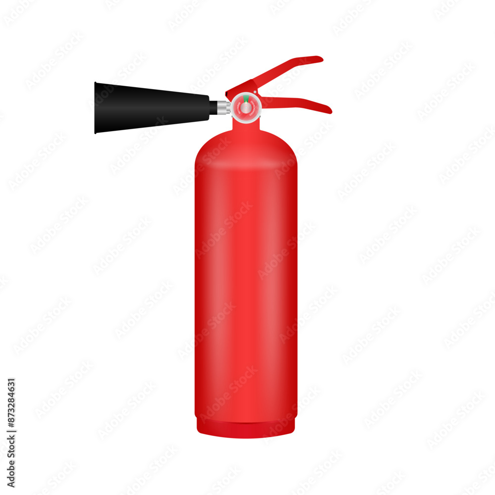 Fototapeta premium Fire Extinguisher Vector Illustration Isolated on White Background. 