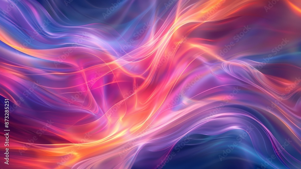 Obraz premium Vibrant and colorful abstract background with flowing lines and gradients, perfect for modern designs, art projects, and digital creations.