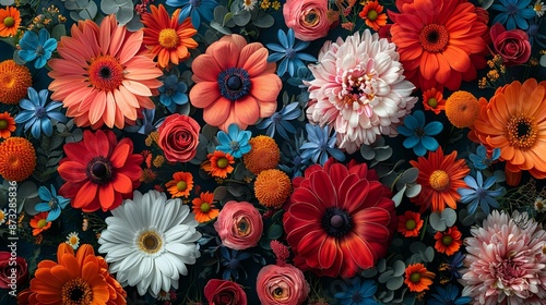 Graphic florals bursting with color and detail for eye-catching designs. , Minimalism,