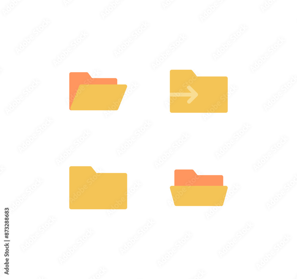 Set of file and folder related icons, repository, sync and flat line variety vectors.
Set of file and folder related icons, repository, sync and flat line variety vectors.
