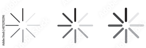 Loading icon set. Load circular. Loader buffer sign