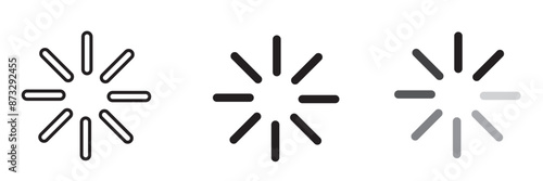 Loading icon set. Load circular. Loader buffer sign