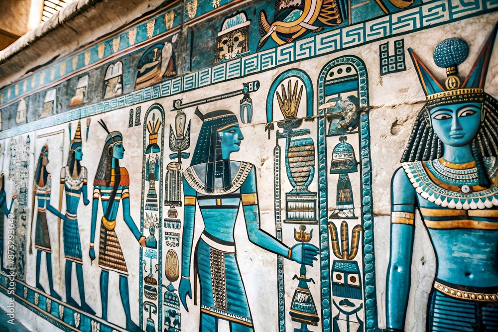 Obraz premium Egypt wall painting background
