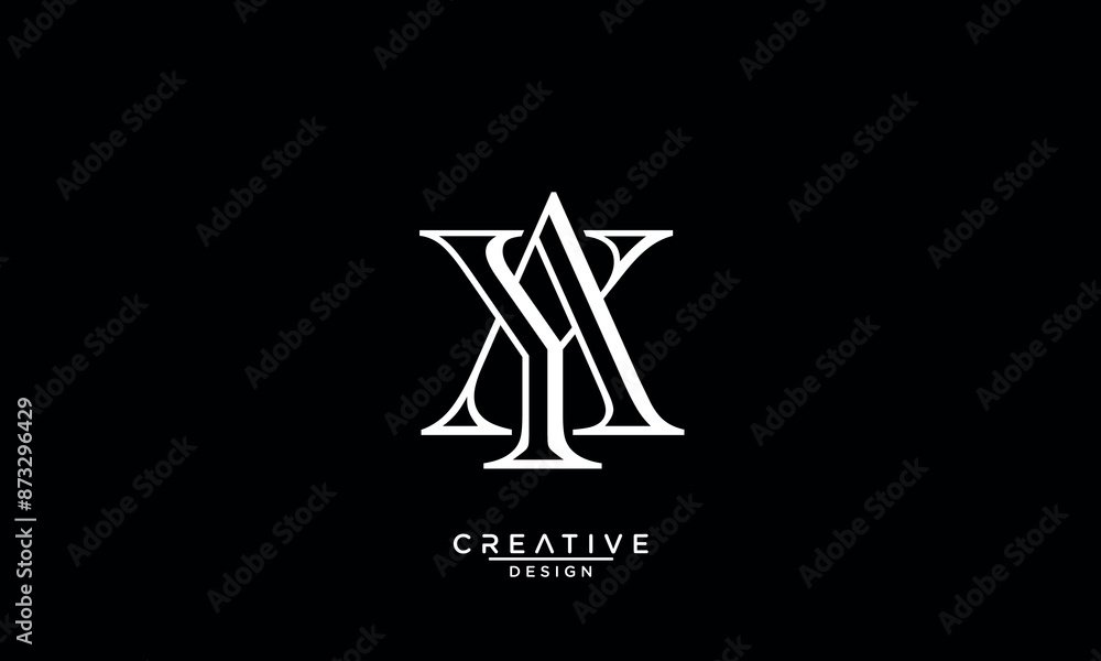AY, YA, A, Y, Abstract Letters Logo Monogram AY, YA, A, Y, Abstract Letters Logo Monogram