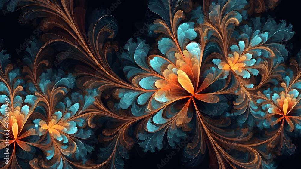 abstract fractal flowers abstract fractal flowers