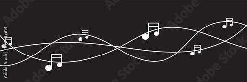 Music notes icon set, Music notes symbol, vector illustration