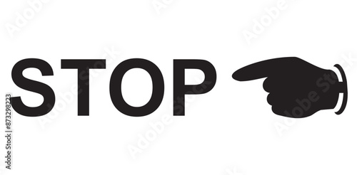 Stop Hand Lettering Typography vector illustration.