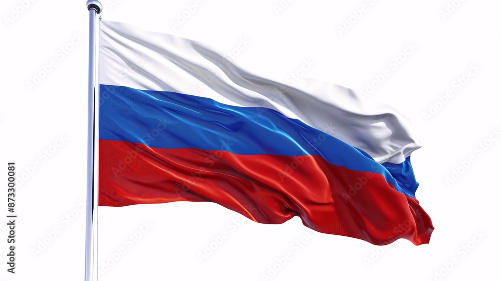 Russian flag waving Russian flag waving