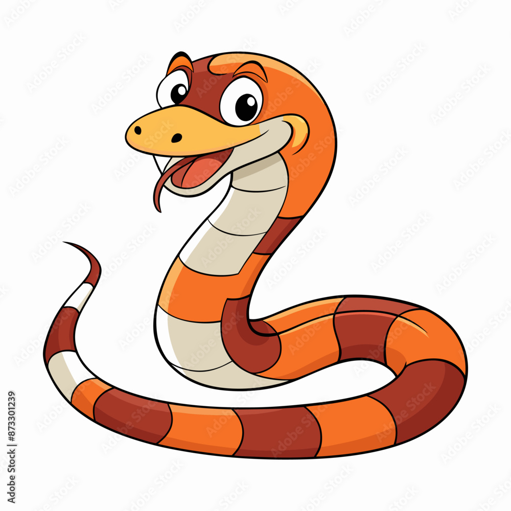 Fototapeta premium Vector Snake Cartoon