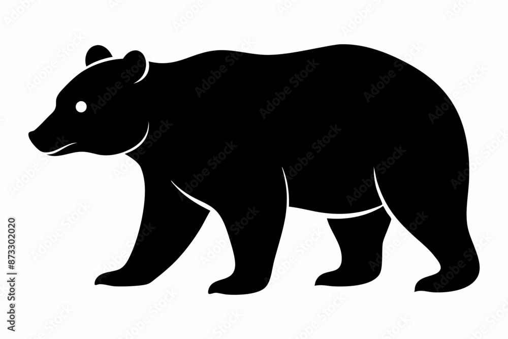 silhouette of a bear vector illustration, bear silhouette, bear vector art silhouette of a bear vector illustration, bear silhouette, bear vector art