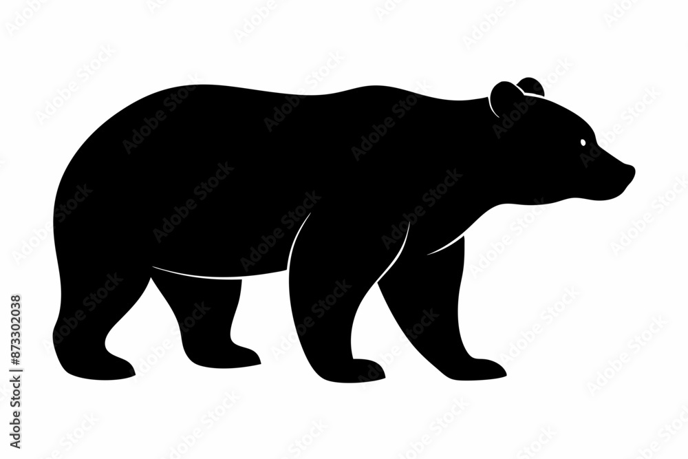 silhouette of a bear vector illustration, bear silhouette, bear vector art silhouette of a bear vector illustration, bear silhouette, bear vector art