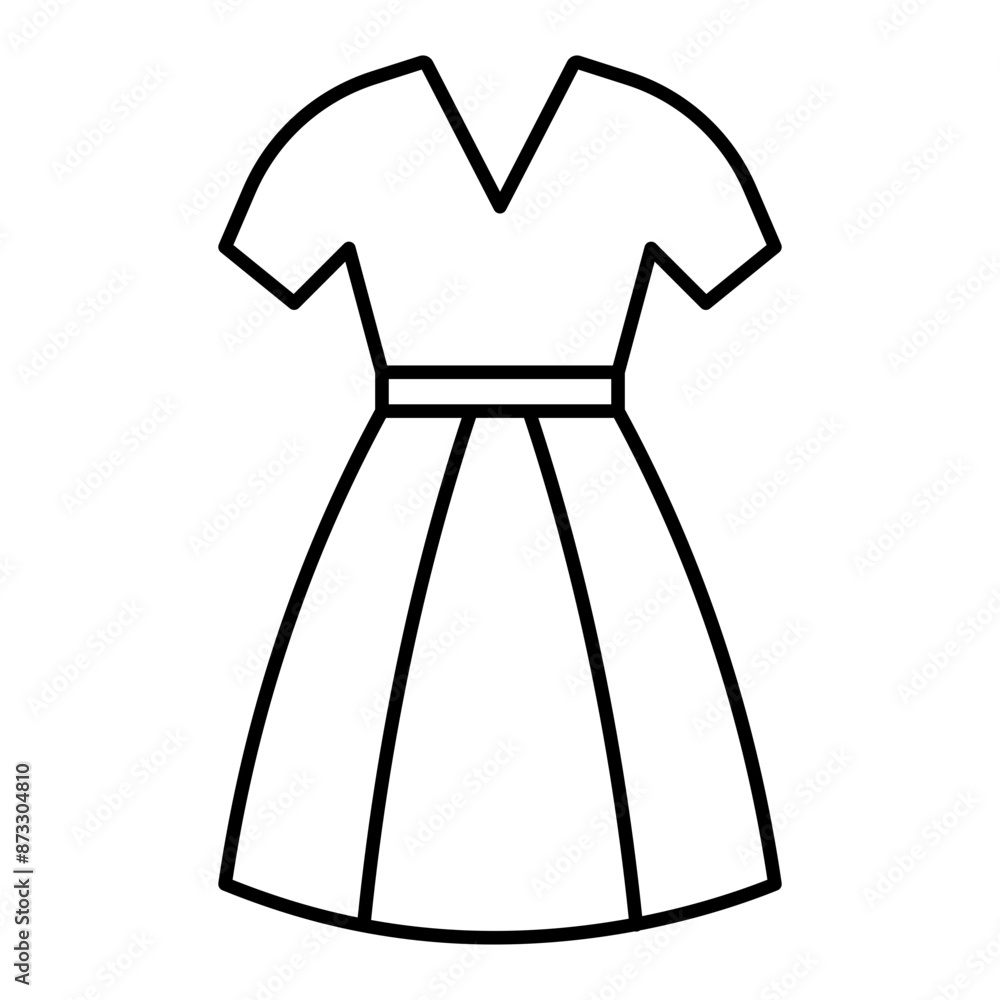 Dress line icon. Dress line icon.