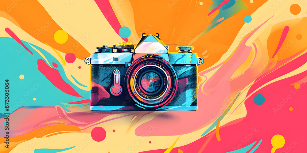 Fototapeta premium Camera abstract background