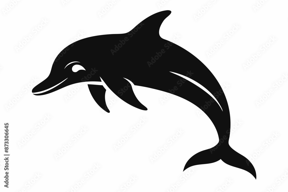 Dolphin vector illustration, dolphin jumping isolated on white, Dolphin silhouette, Dolphin vector art Dolphin vector illustration, dolphin jumping isolated on white, Dolphin silhouette, Dolphin vector art