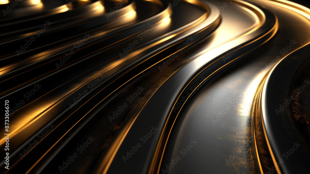 3D texture design background black and gold 3D texture design background black and gold