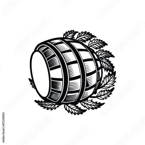 barrel with beer photo