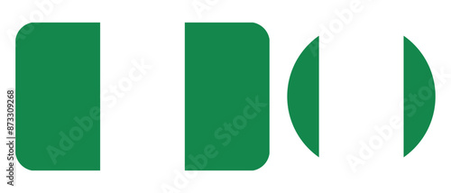 Nigeria flag. Nigeria flag simple illustration for independence day or election
