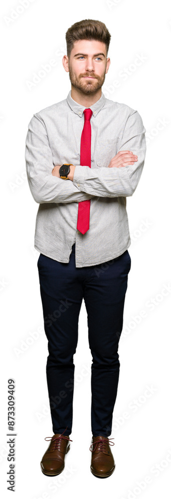 Young handsome business man smiling looking side and staring away thinking. Young handsome business man smiling looking side and staring away thinking.