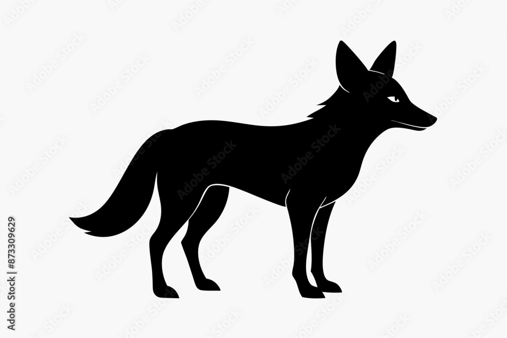 Jackal vector illustration, Jackal jumping isolated on white, Jackal silhouette, Jackal vector art Jackal vector illustration, Jackal jumping isolated on white, Jackal silhouette, Jackal vector art
