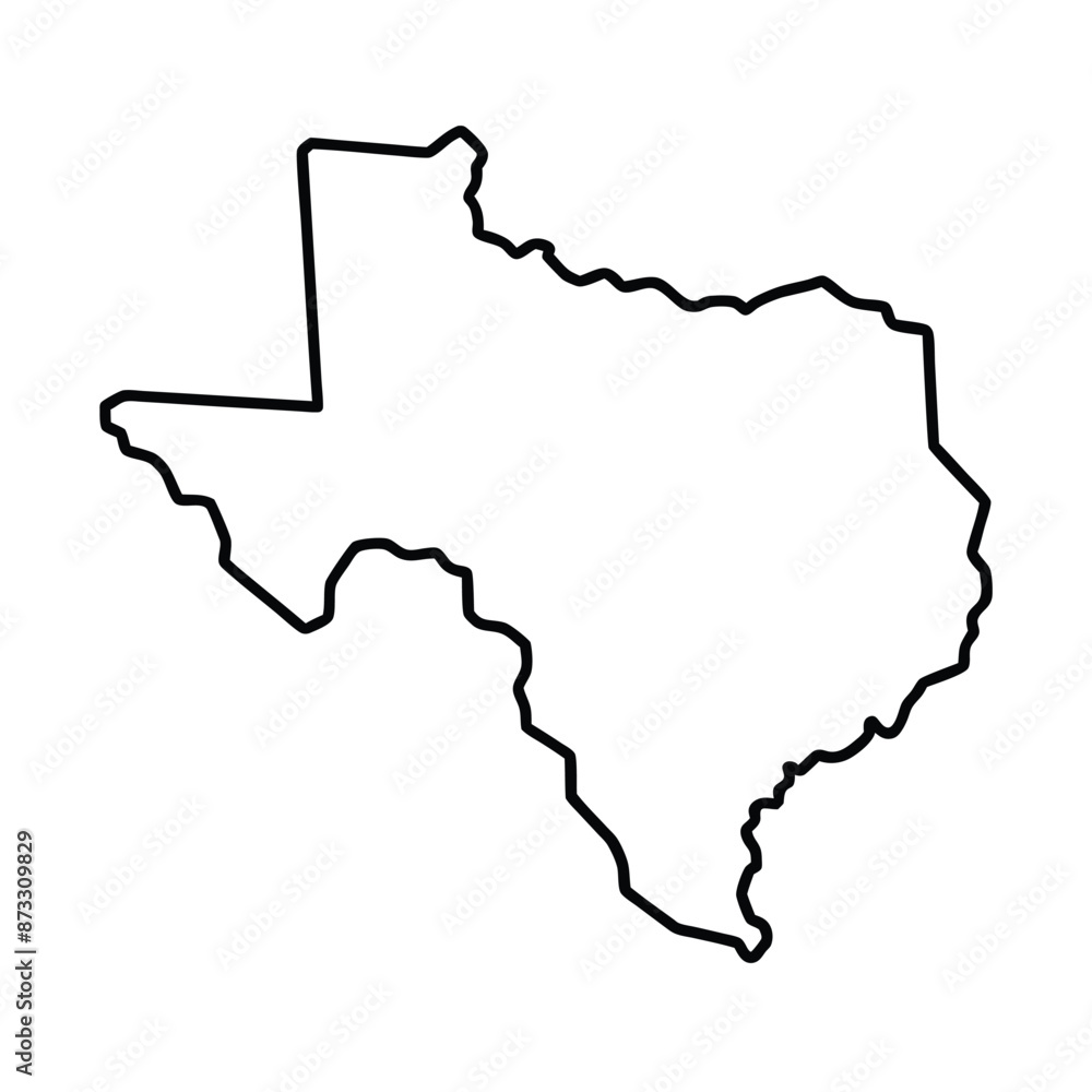 Fototapeta premium State outline. United states Coloring page