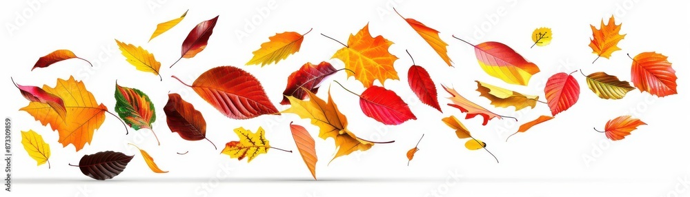 Falling Leaves Various shapes and colors of leaves falling or swirling in the wind Falling Leaves Various shapes and colors of leaves falling or swirling in the wind