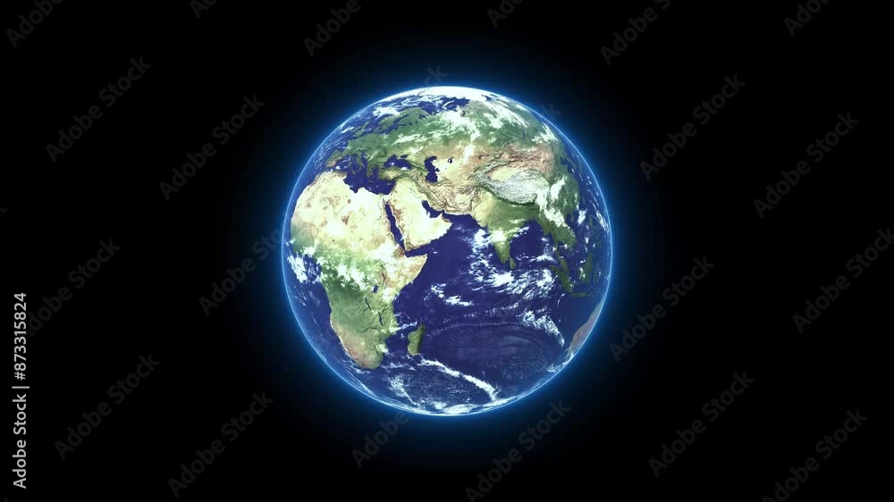 3d planet earth glowing rotated 3d planet earth glowing rotated