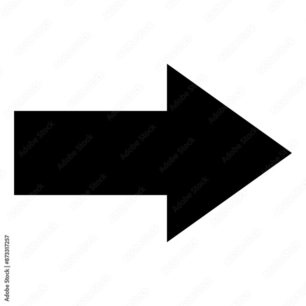 Straight pointed arrow icon. Black arrow pointing to the right. Black direction pointer Straight pointed arrow icon. Black arrow pointing to the right. Black direction pointer