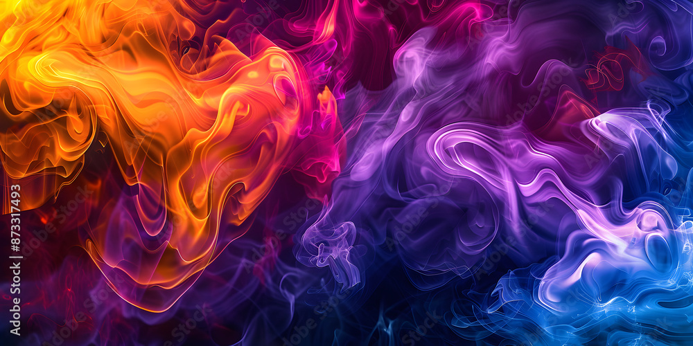 Obraz premium Abstract background multi-colored smoke