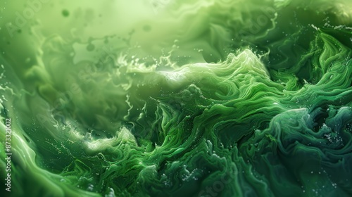 save the green planet, abstract organic background in green color © Johannes