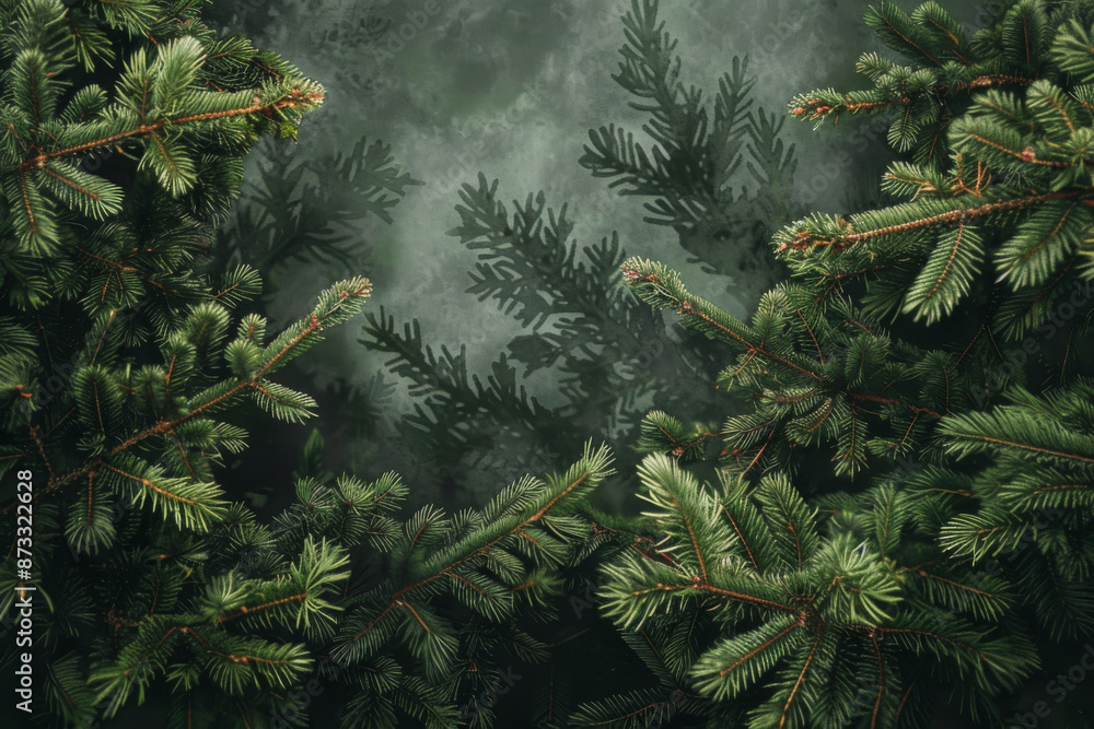 Balsam Fir tree background design, creative wallpaper