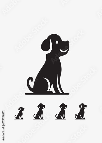 A silhouette dog vector design