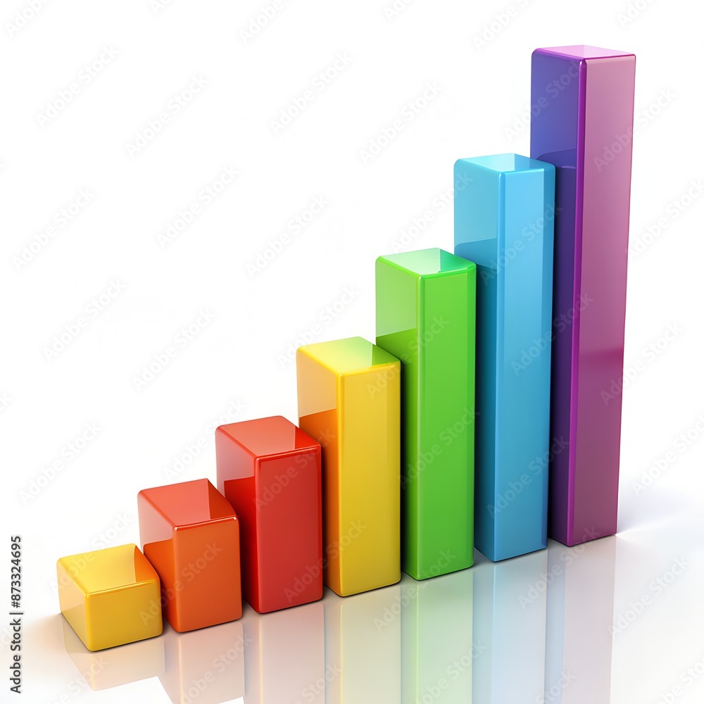 business graph on white business graph on white