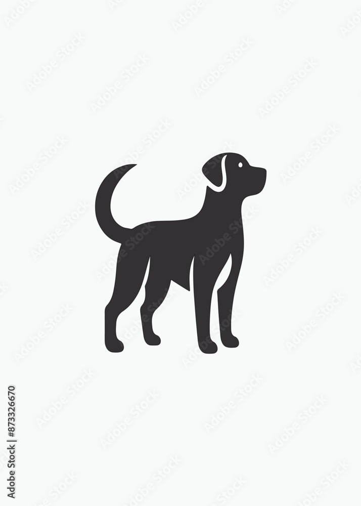 A silhouette dog vector design A silhouette dog vector design