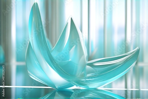 Immerse in elegance: abstract ethereal glass background with majestic hues. photo