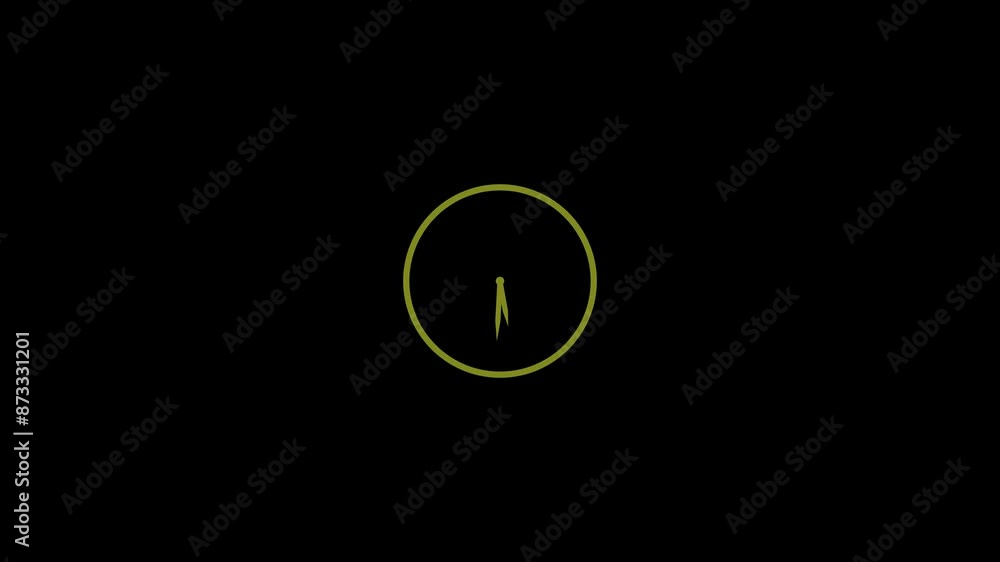 Abstract new analog clock icon animation. Abstract new analog clock icon animation.
