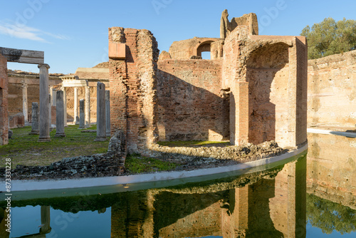 Hadrian's Villa (Villa Adriana; Villa Hadriana) - The Maritime theatre - villa of emperor Hadrian near Tivoli outside Rome, Italy. photo