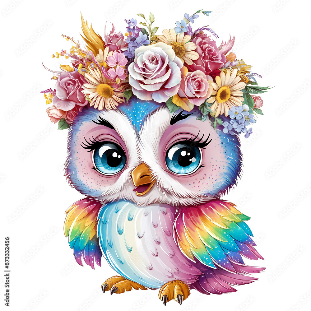colorful and whimsical cartoon owl colorful and whimsical cartoon owl