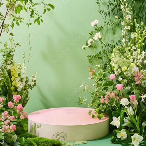 Amidst a tranquil garden, a symphony of tulips dances in the gentle breeze, their vibrant hues of pink, purple, red, and white painting a picturesque scene of springtime bliss.