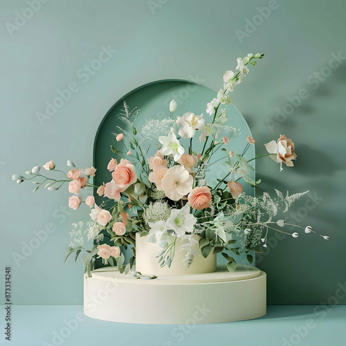 Amidst a tranquil garden, a symphony of tulips dances in the gentle breeze, their vibrant hues of pink, purple, red, and white painting a picturesque scene of springtime bliss.