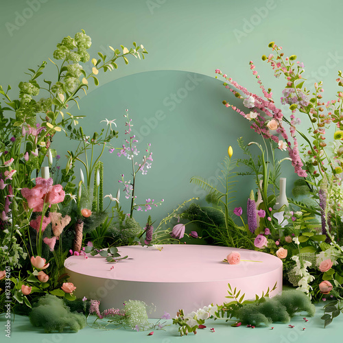 Amidst a tranquil garden, a symphony of tulips dances in the gentle breeze, their vibrant hues of pink, purple, red, and white painting a picturesque scene of springtime bliss.