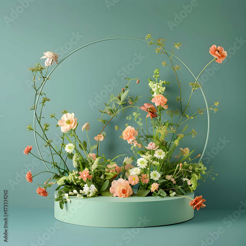 Amidst a tranquil garden, a symphony of tulips dances in the gentle breeze, their vibrant hues of pink, purple, red, and white painting a picturesque scene of springtime bliss.