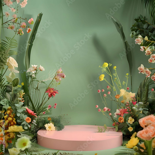 Amidst a tranquil garden, a symphony of tulips dances in the gentle breeze, their vibrant hues of pink, purple, red, and white painting a picturesque scene of springtime bliss.