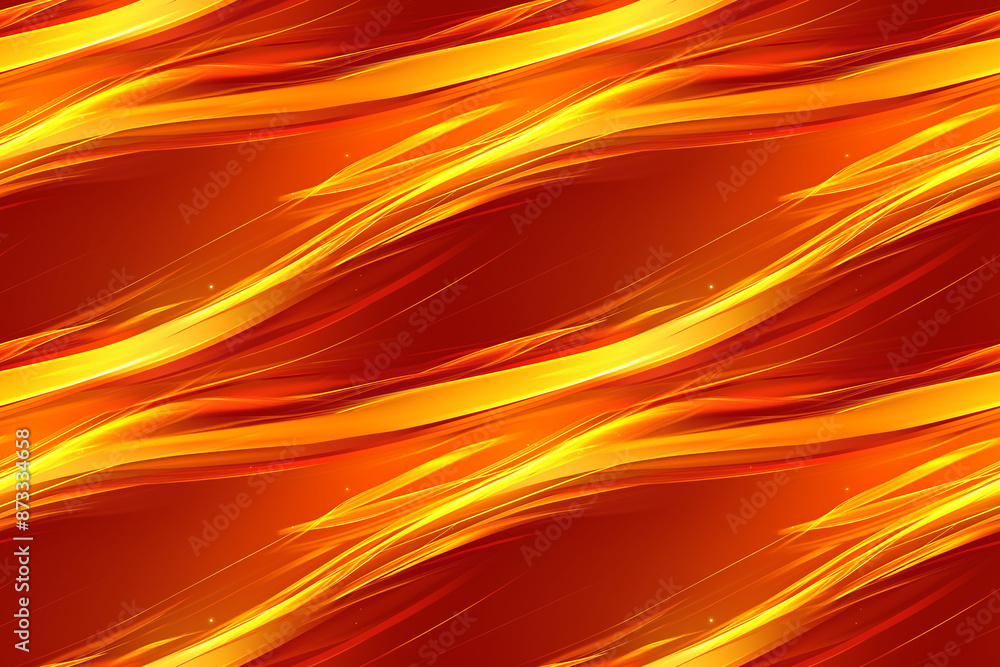 A seamless pattern featuring dynamic fiery streaks of orange and yellow on a red background. The streaks resemble flames, creating a vibrant and energetic design. A seamless pattern featuring dynamic fiery streaks of orange and yellow on a red background. The streaks resemble flames, creating a vibrant and energetic design.