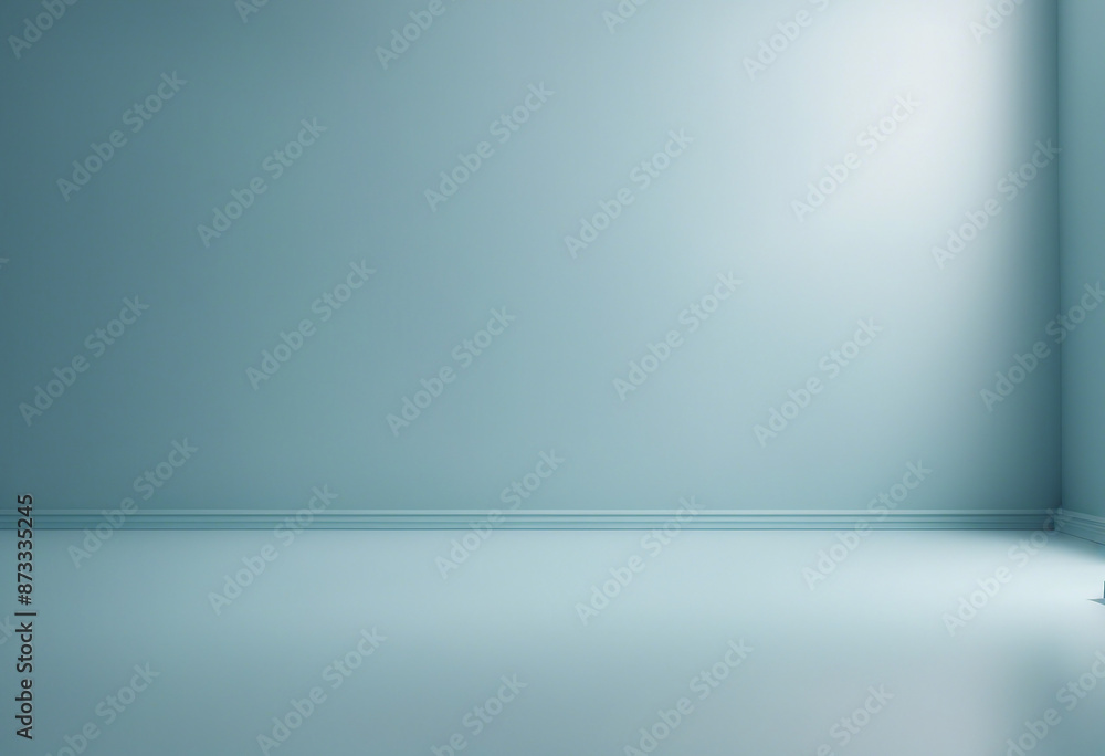 Light blue minimalistic background for product presentation with beautiful light and shadow on the w Light blue minimalistic background for product presentation with beautiful light and shadow on the w