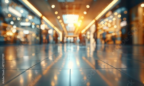 Wallpaper Mural Blurred background of a modern shopping mall with some shoppers. Shopping concept, Generative AI Torontodigital.ca