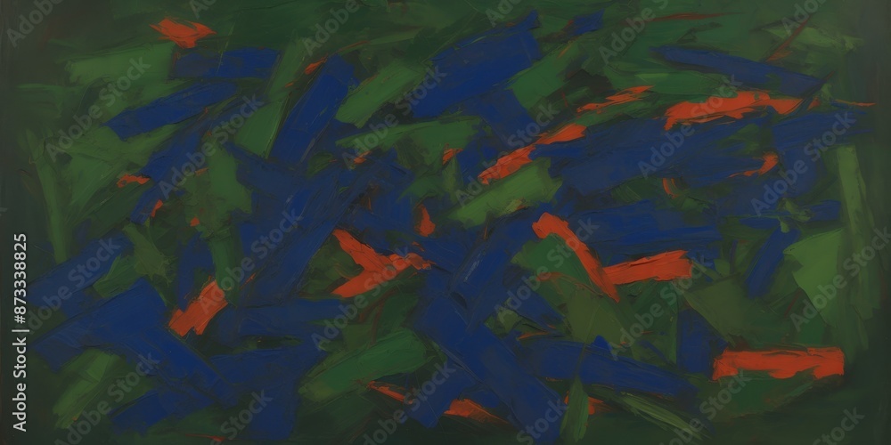Abstract Surreal Colorful Shattered Oil Painting on Canvas Abstract Surreal Colorful Shattered Oil Painting on Canvas