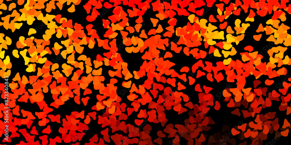 Dark orange vector texture with memphis shapes. Dark orange vector texture with memphis shapes.
