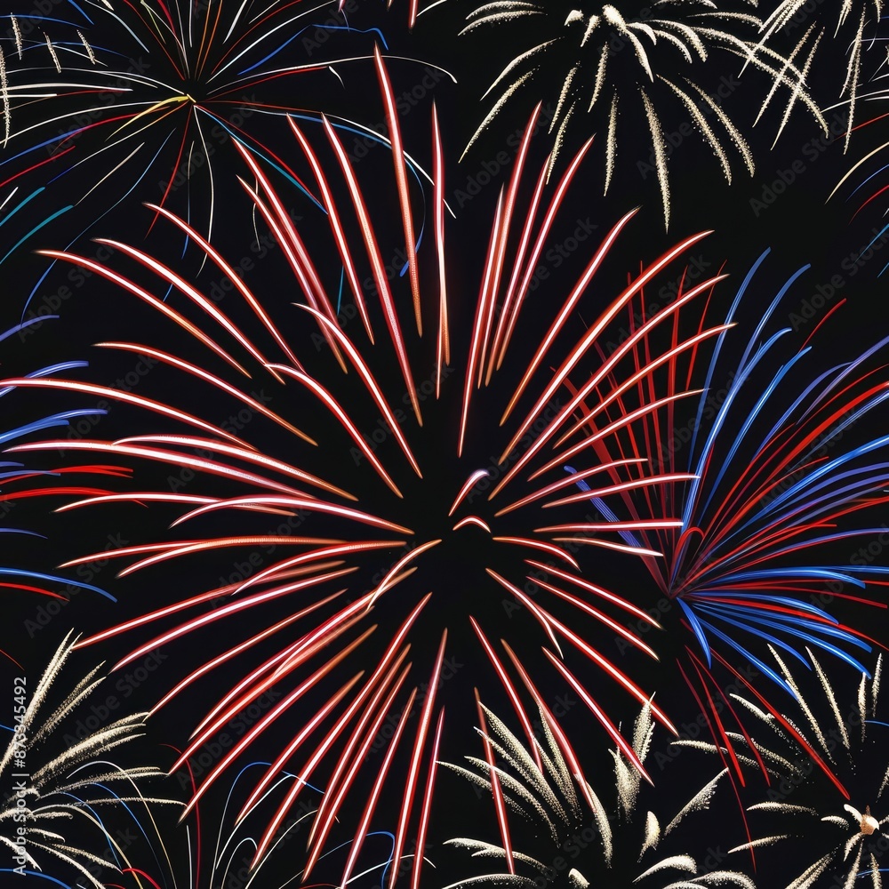 Vibrant Fireworks Display Lighting up the Night Sky Vibrant Fireworks Display Lighting up the Night Sky