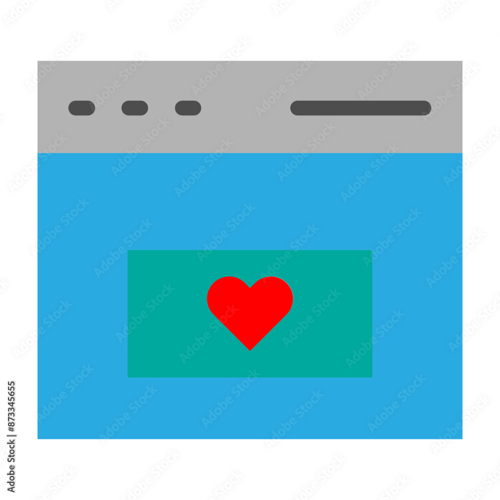 Charity Website Vector Flat Icon Design Charity Website Vector Flat Icon Design
