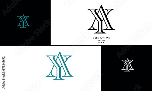 AY, YA, A, Y, Abstract Letters Logo Monogram